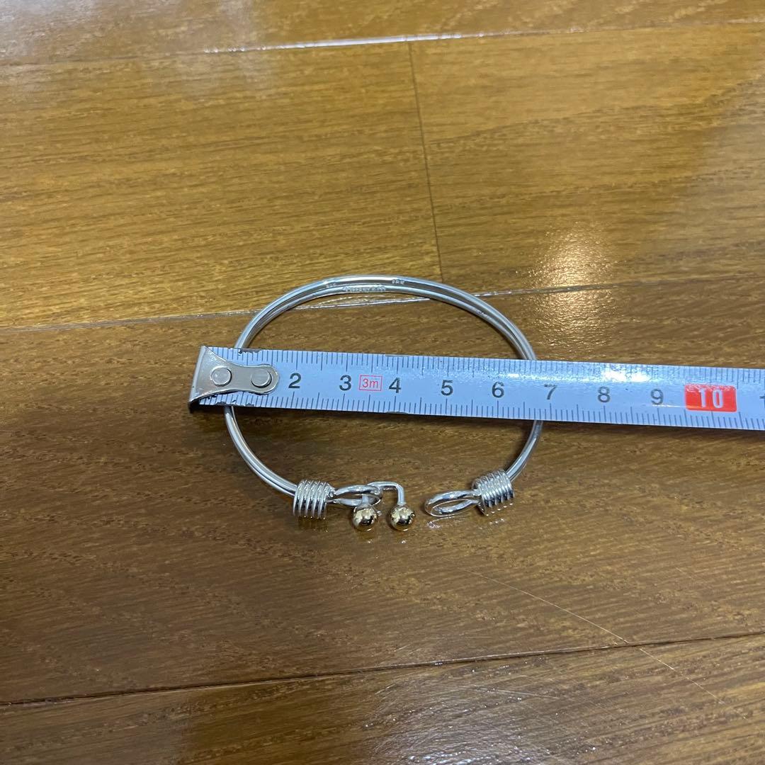 Tiffany ティファニー ダブルフック&アイ コンビ バングル925 k18