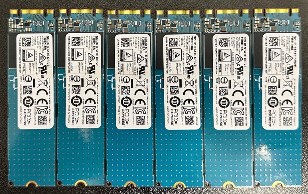 NVMe M.2 SSD 256GB(6枚)