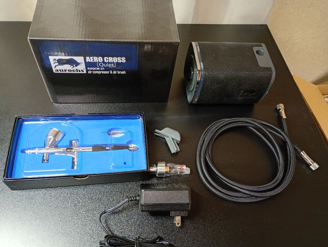 AERO CROSS［quiet］静音 エアコンプレッサー エアブラシ セット