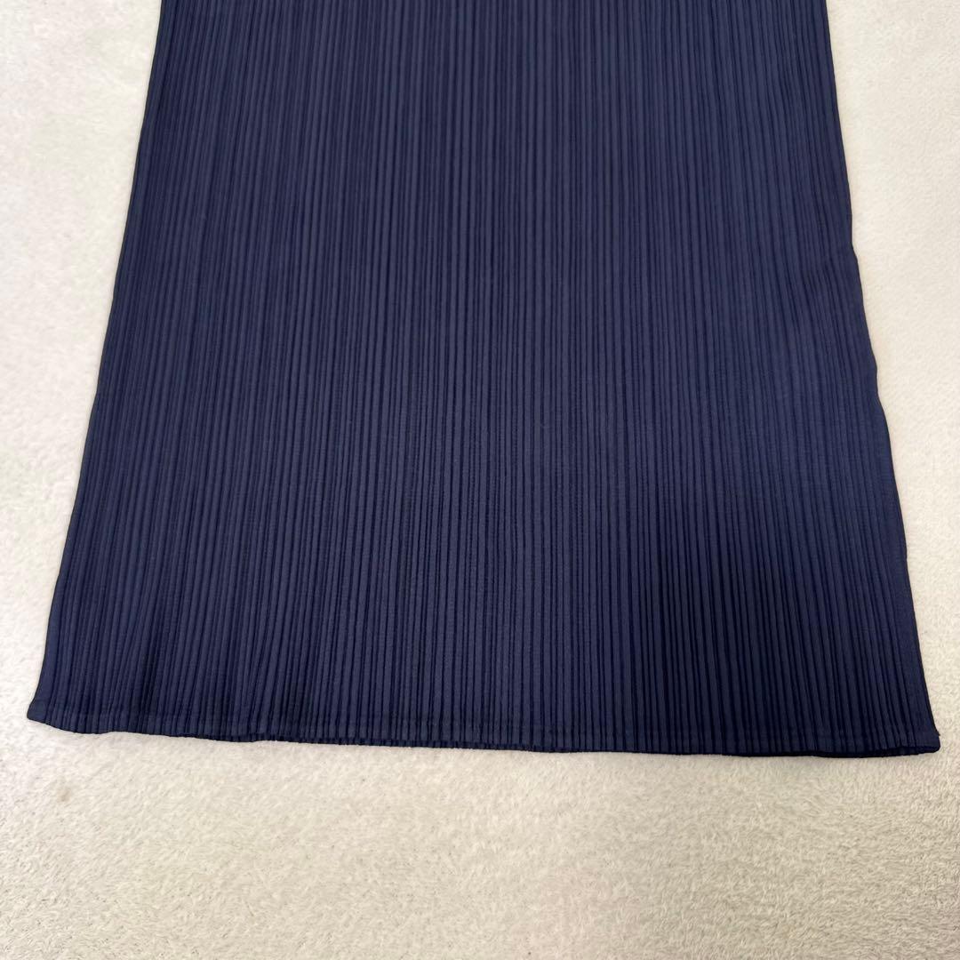 美品✨PLEATS PLEASE プリーツ　長袖　ネイビー　XLサイズ