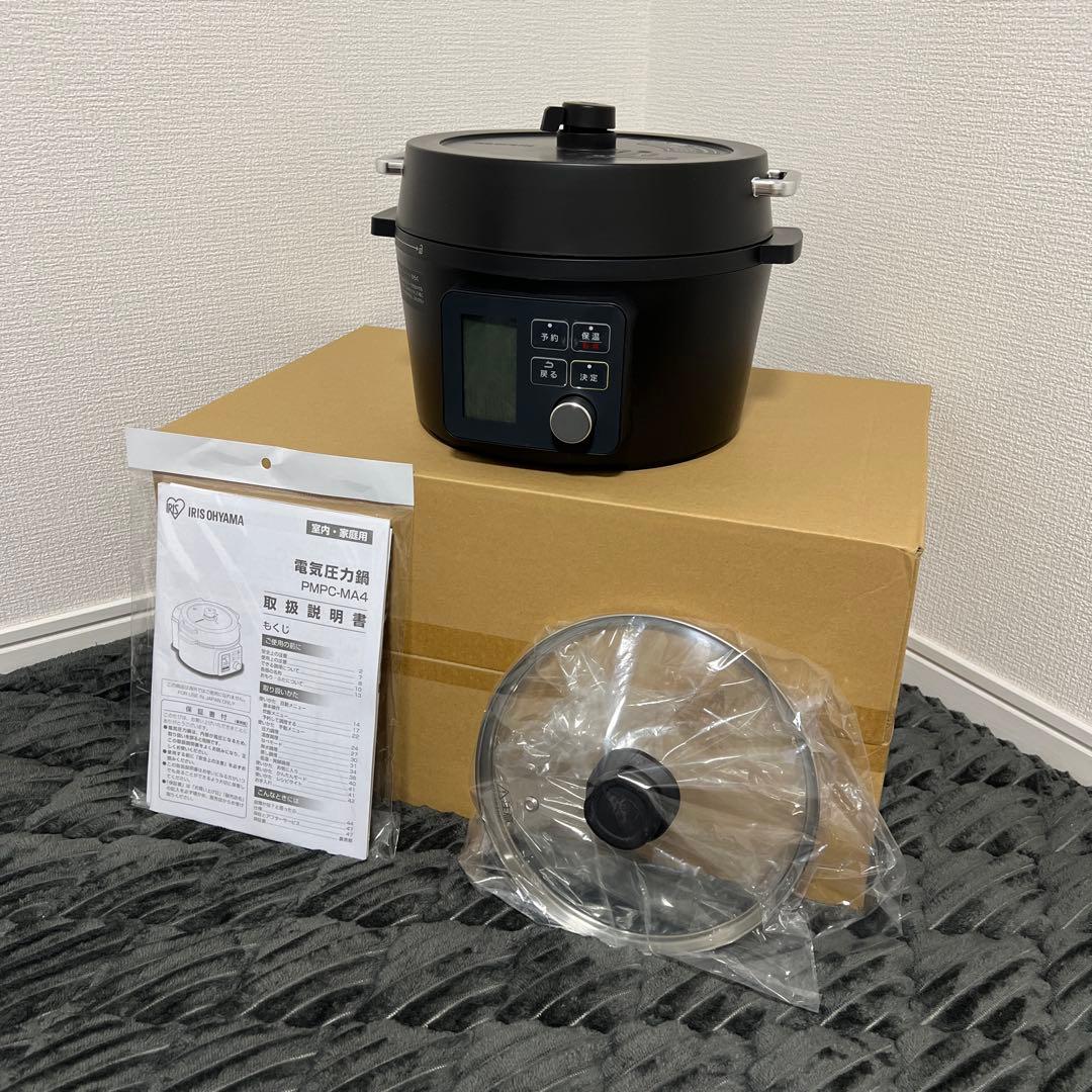 【新品未使用｜展示品】アイリスオーヤマ 電気圧力鍋 2025年式 4リットル 黒