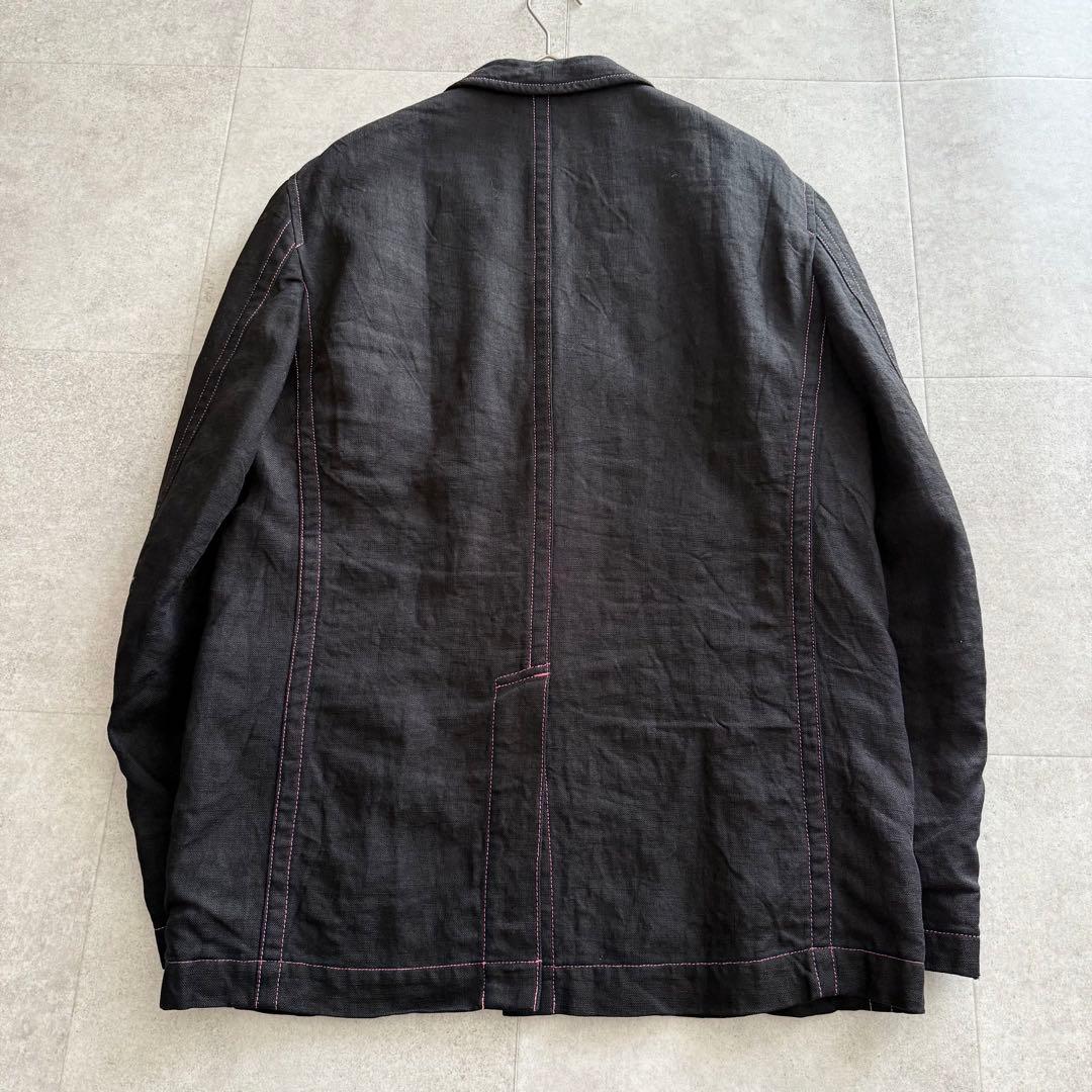 コムデギャルソンオム　テーラードジャケット　リネン100%　AD2005　黒