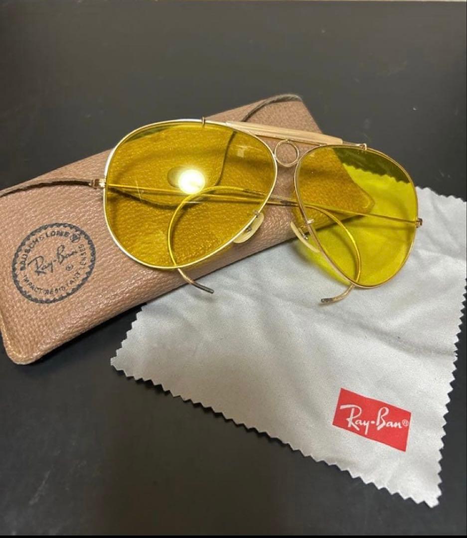 Ray Ban ヴィンテージ　サングラス　ボシュロム　シューター　イエロー