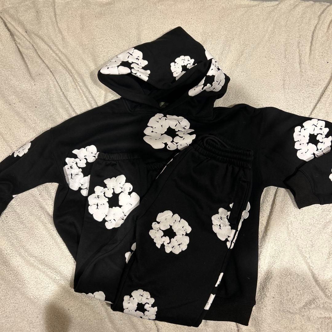 denim tears 黒　セットアップ