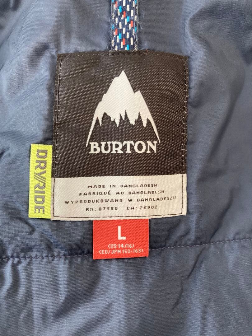 Burton キッズ ジュニア 子供 上下セット スノーボード ウェア サイズL