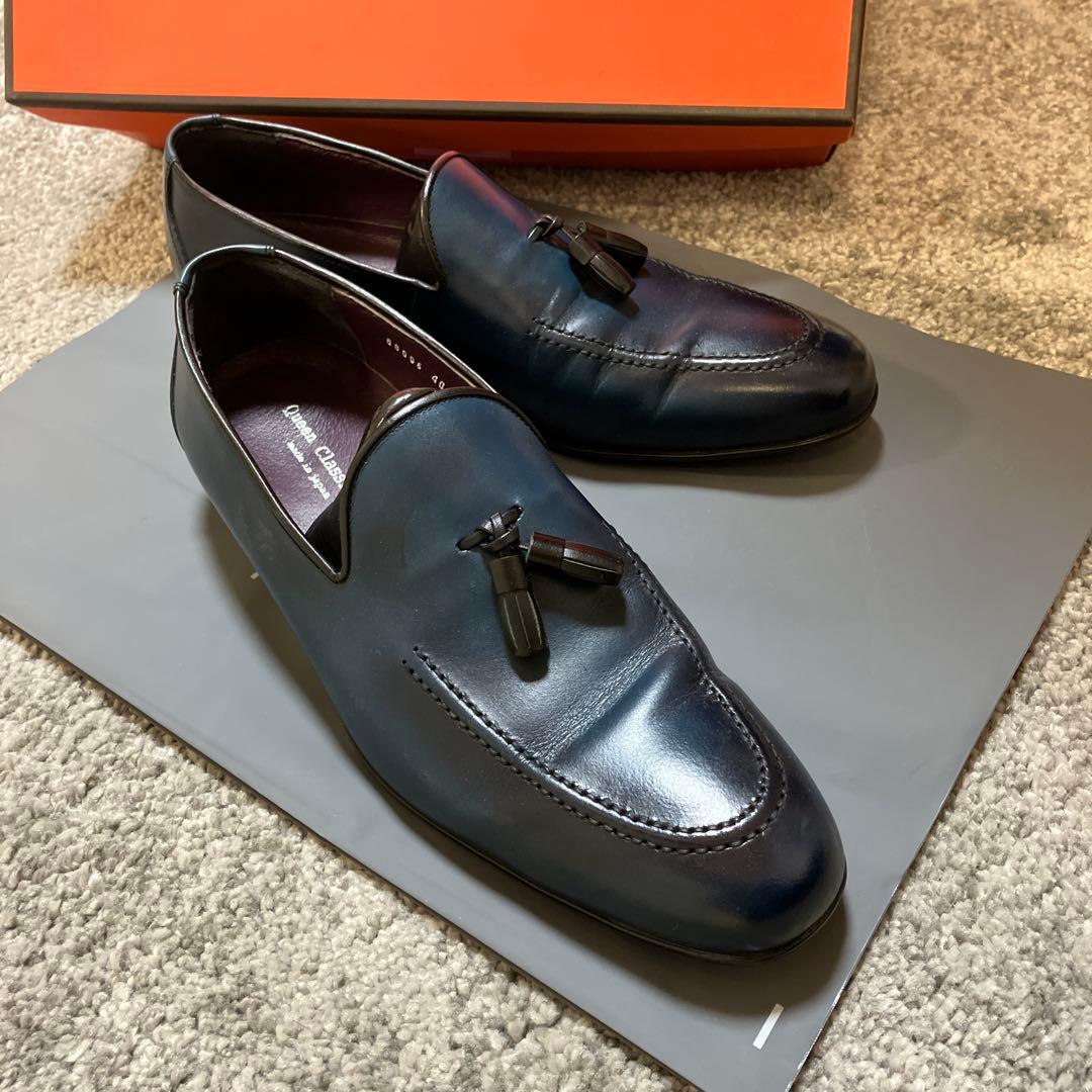Queen Classico 紺色ビジネスシューズ40