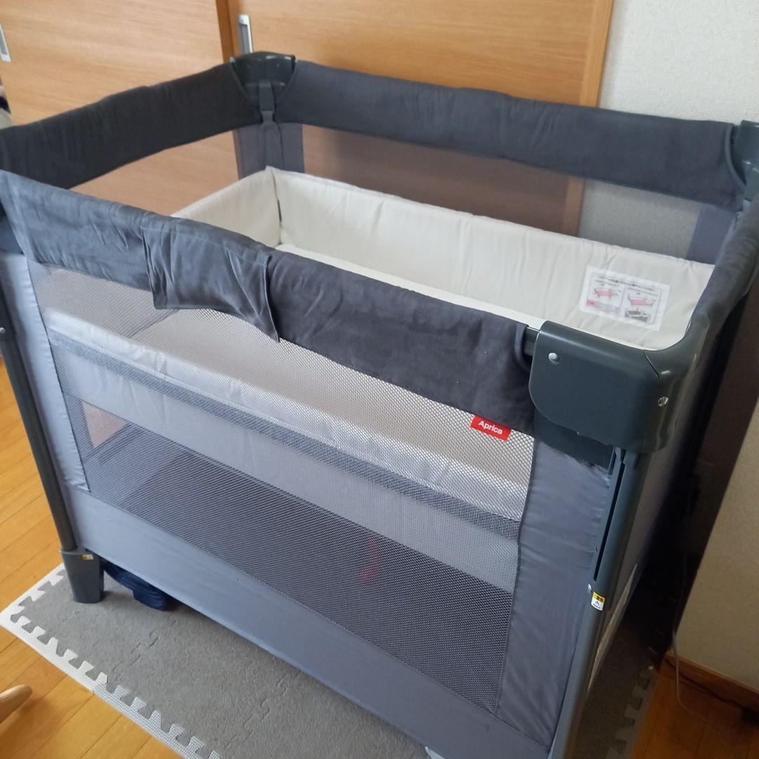 Aprica ココネルエアープラスAB（グレーGR） ベビーベッド
