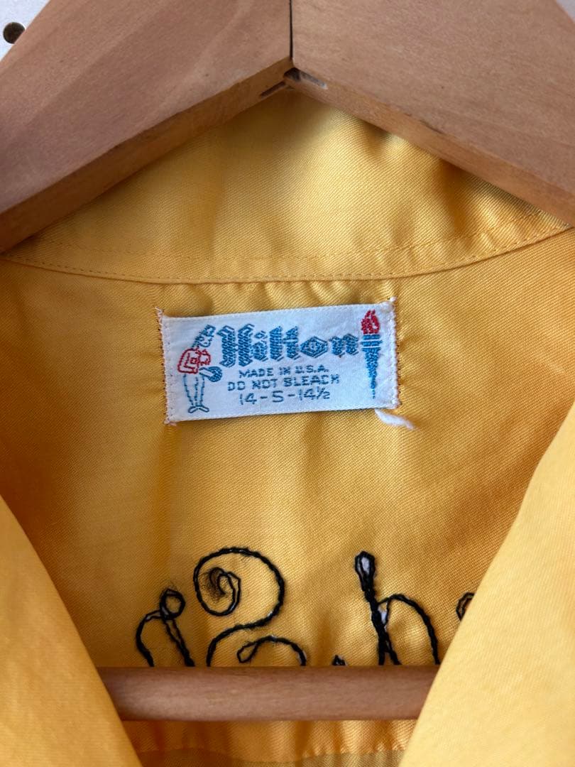 【希少・美品】Hilton ボーリングシャツ 50s USA製 ビンテージ 刺繍