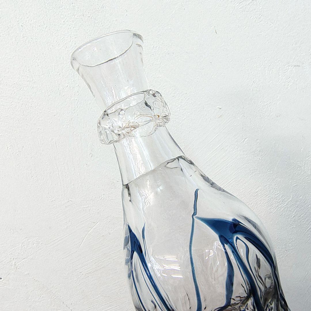 【屋我平尋】ガラス 栓付瓶 デキャンタ 作家もの