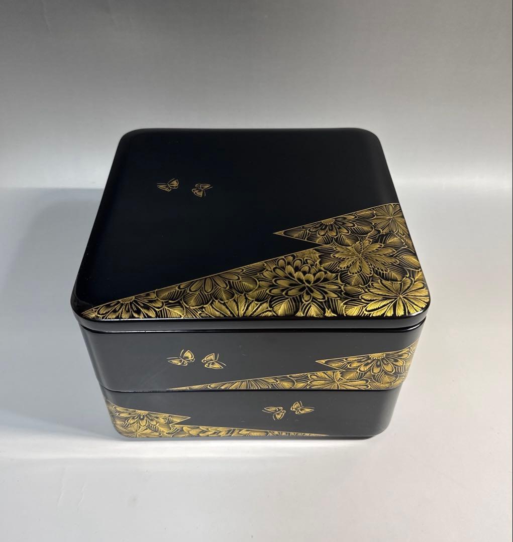 輪島塗 沈金蒔絵 重箱 二組