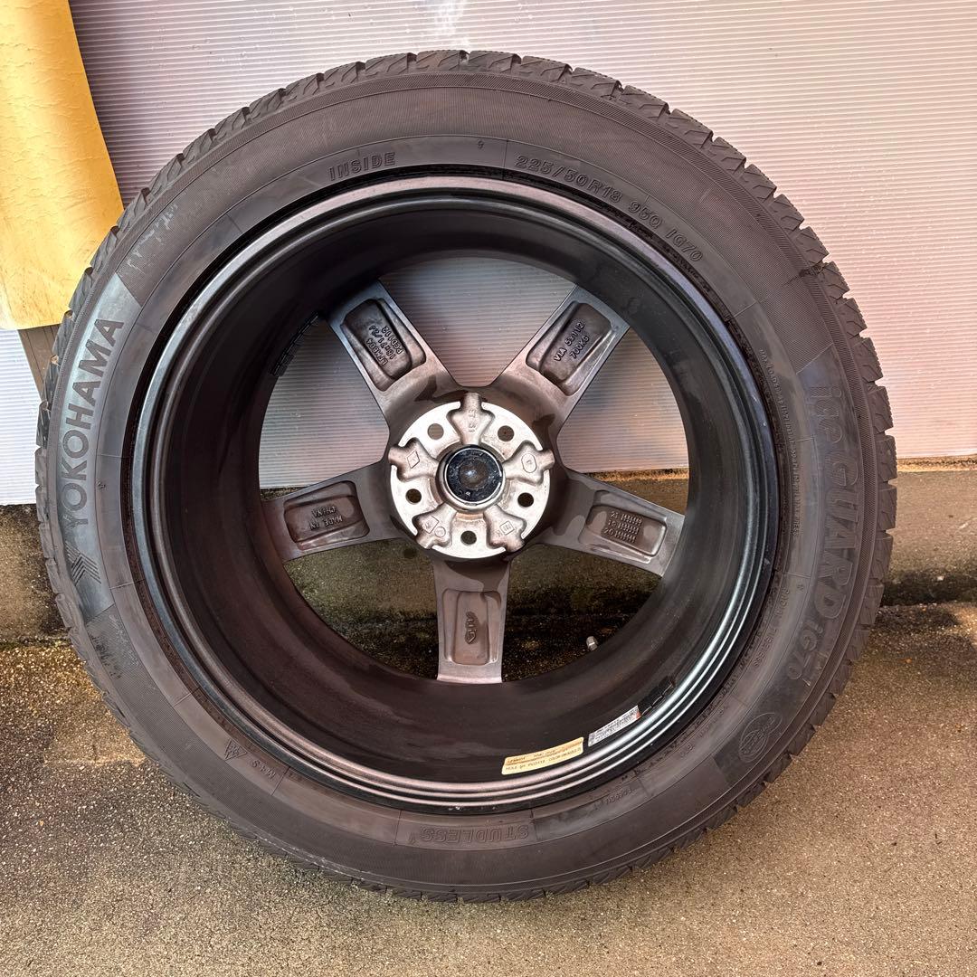 【 X1 f48】RMP 5スポークホイールスタッドレスタイヤ18インチ