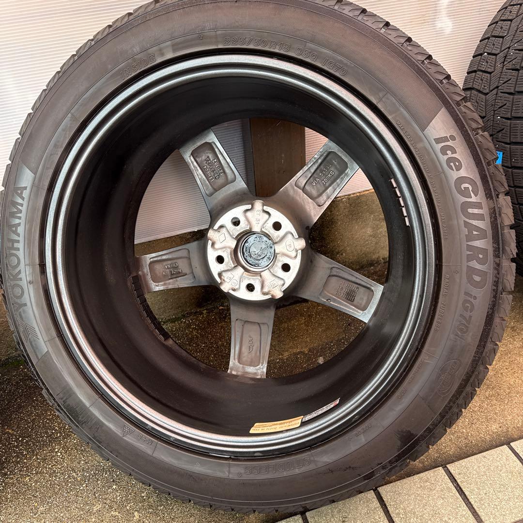 【 X1 f48】RMP 5スポークホイールスタッドレスタイヤ18インチ