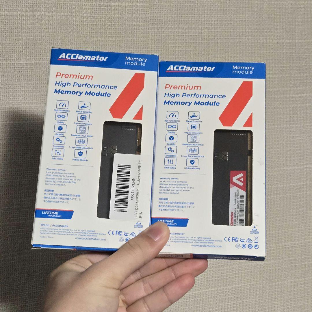 メモリー Acclamator DDR5 5200MHz 64GB