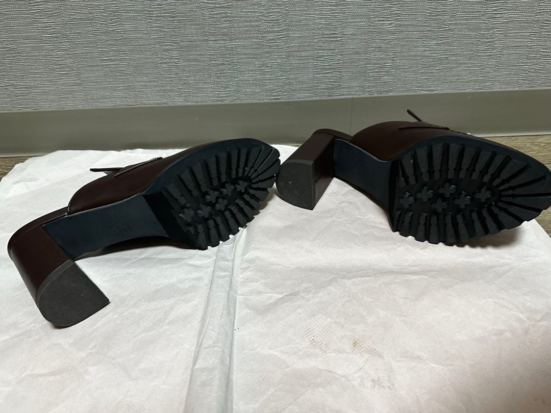 SNIDEL ヒールローファーサボ　ブラウン ミュール 23.5