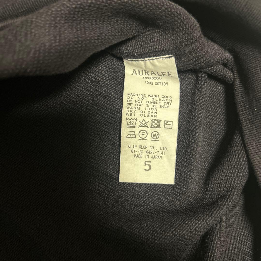AURALEE ブラック スウェット トレーナー サイズ5