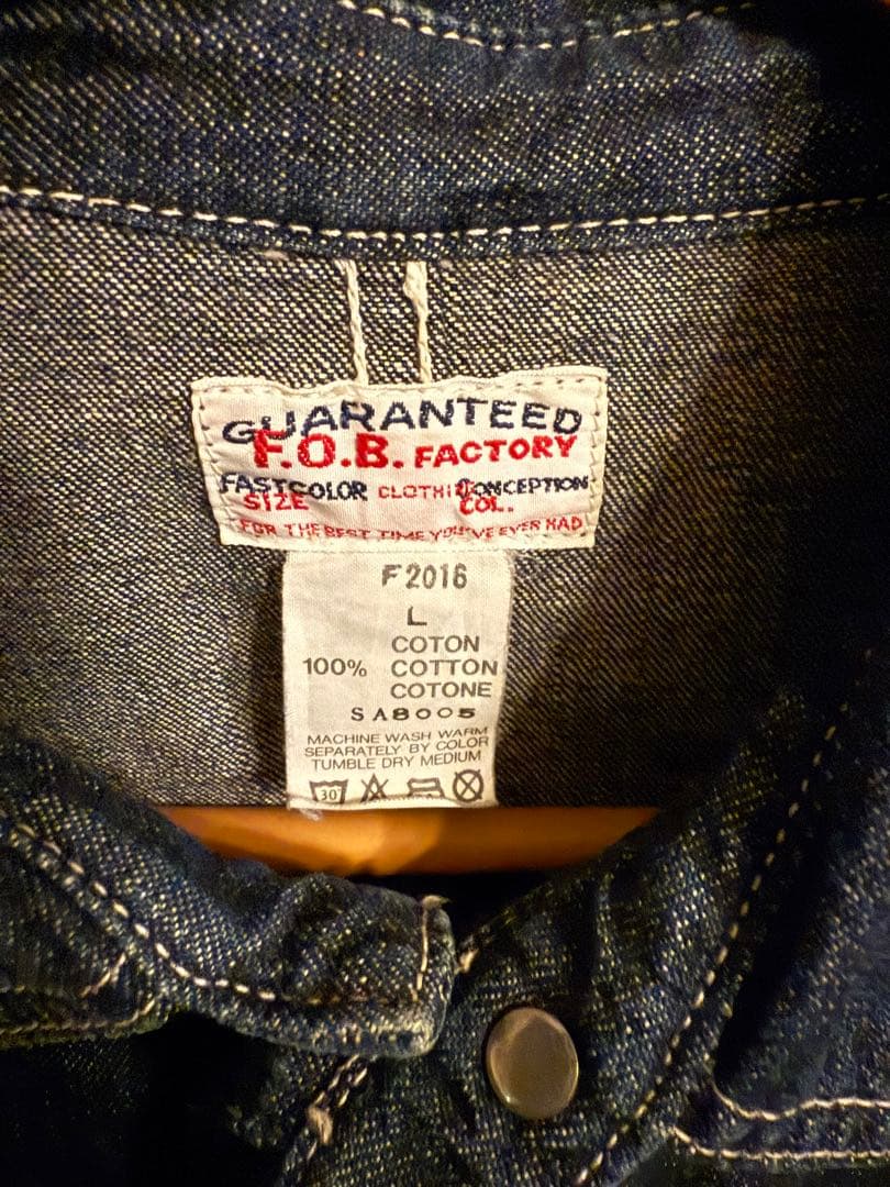 FOB FACTORY デニムカバーオール Lサイズ