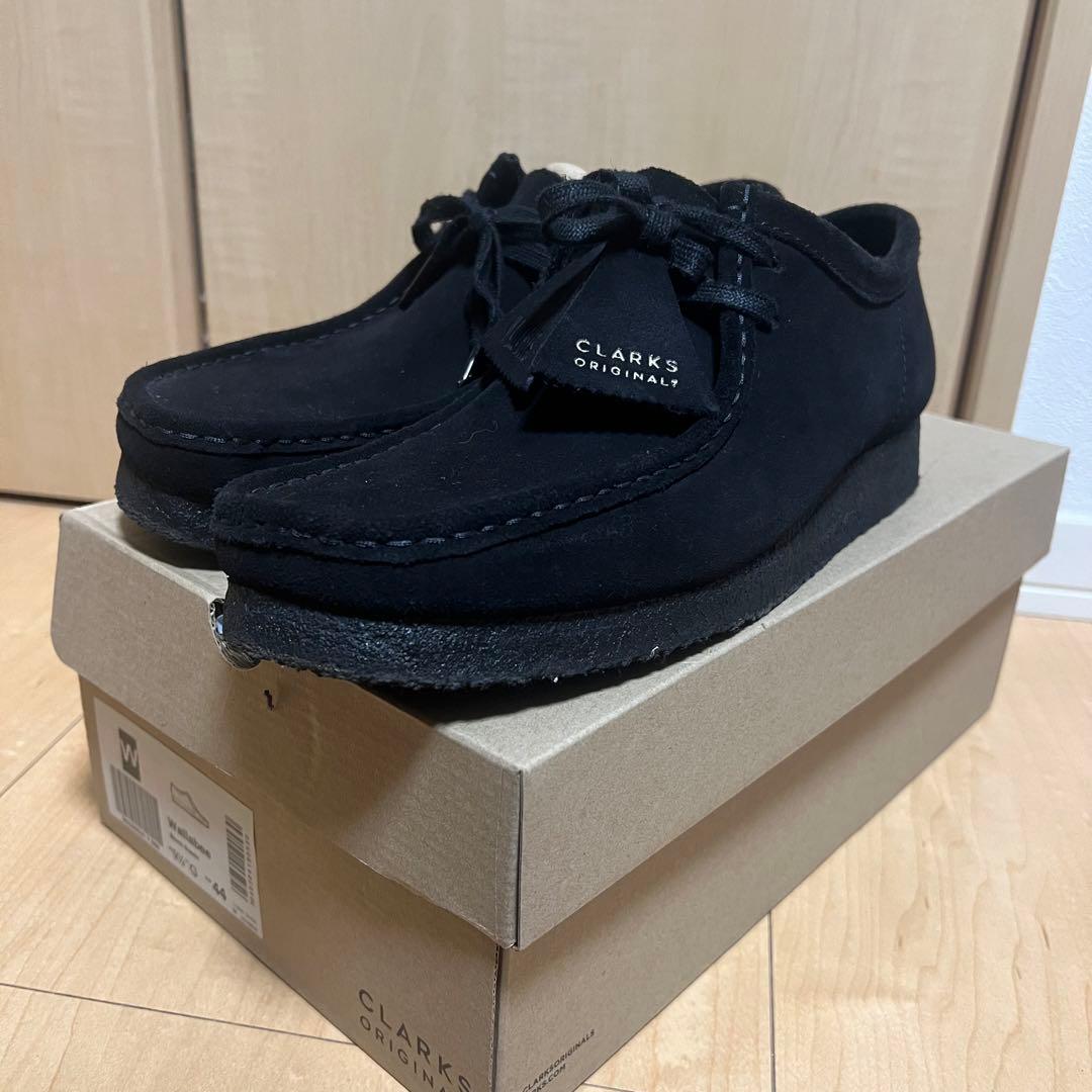 美品 Clarks WALLABEE ワラビー 26.5 ブラック ラバーソール