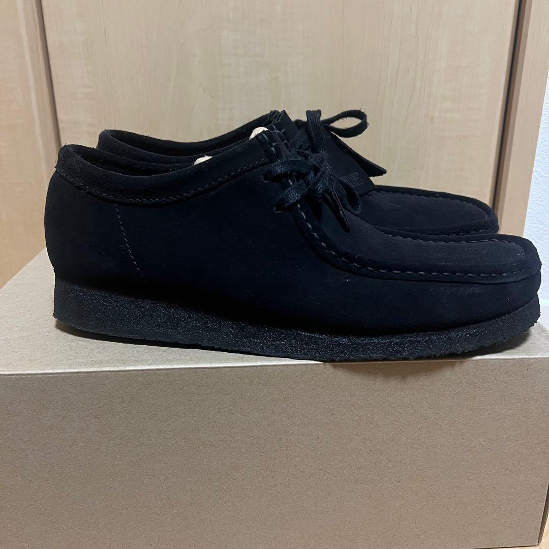 美品 Clarks WALLABEE ワラビー 26.5 ブラック ラバーソール