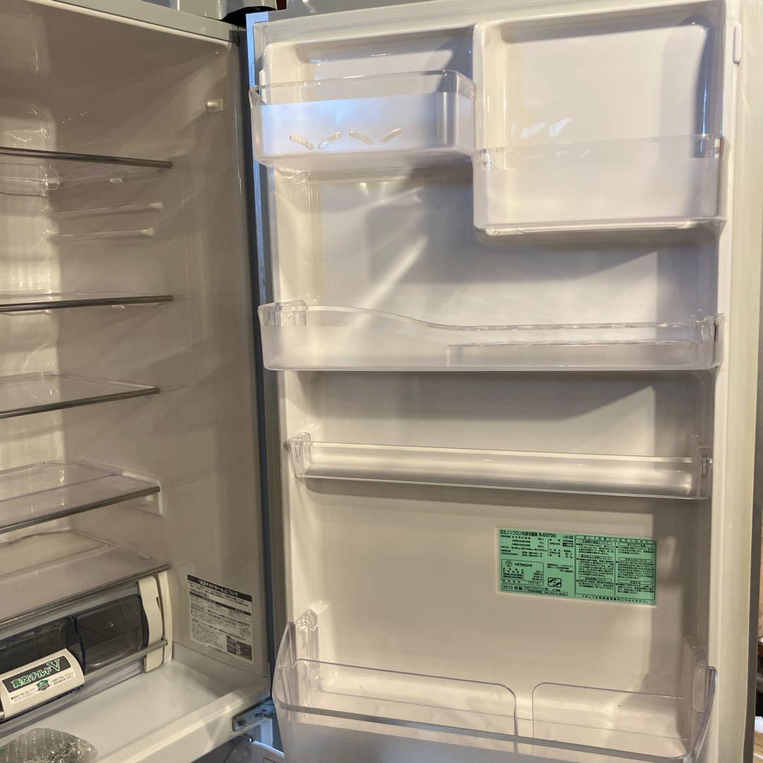 日立　2013年製　3ドア大型冷蔵庫　365L　給水タンク欠品