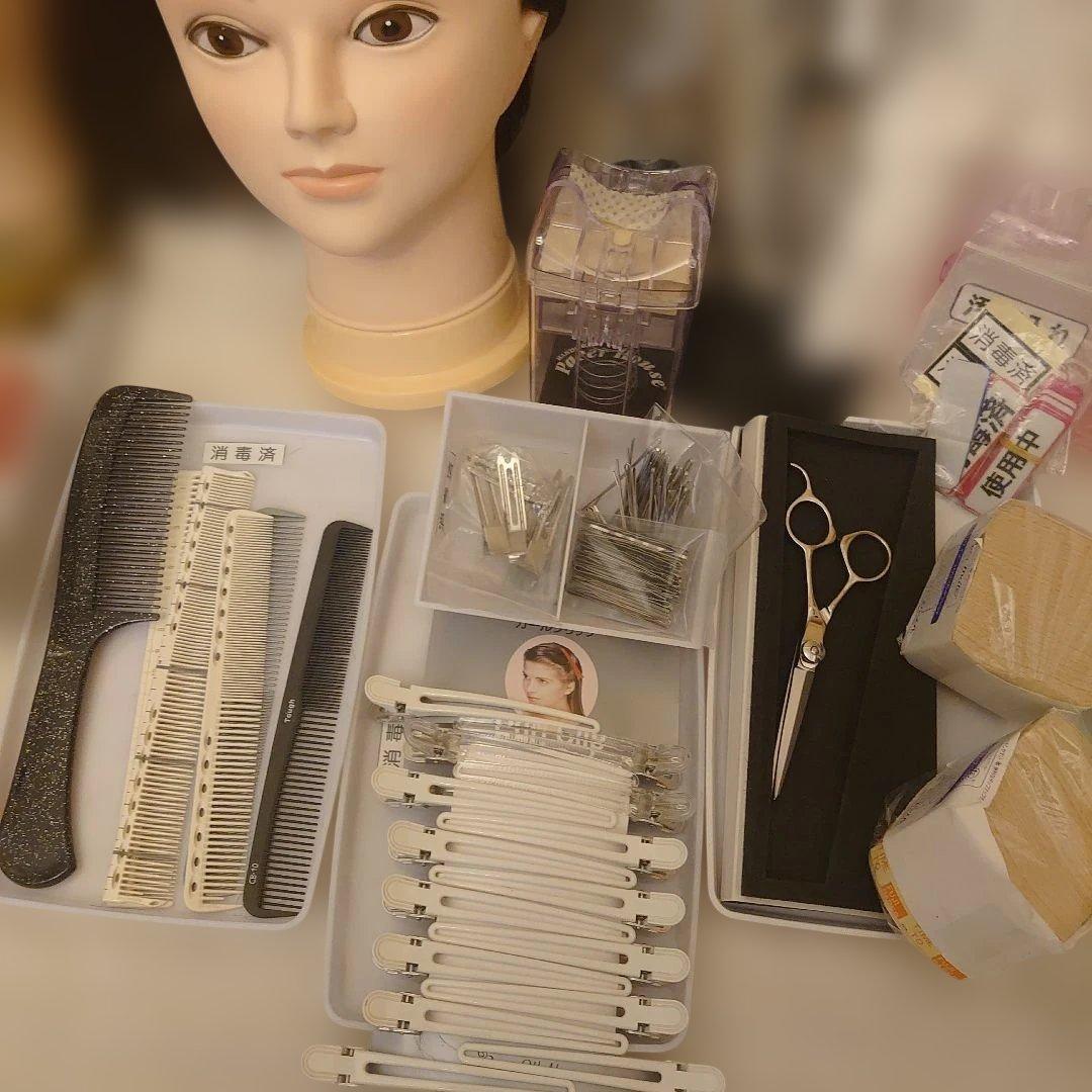ぽ*ま様 美容師国家試験セット一式 48000円のカットハサミ、消耗品おまけ付き