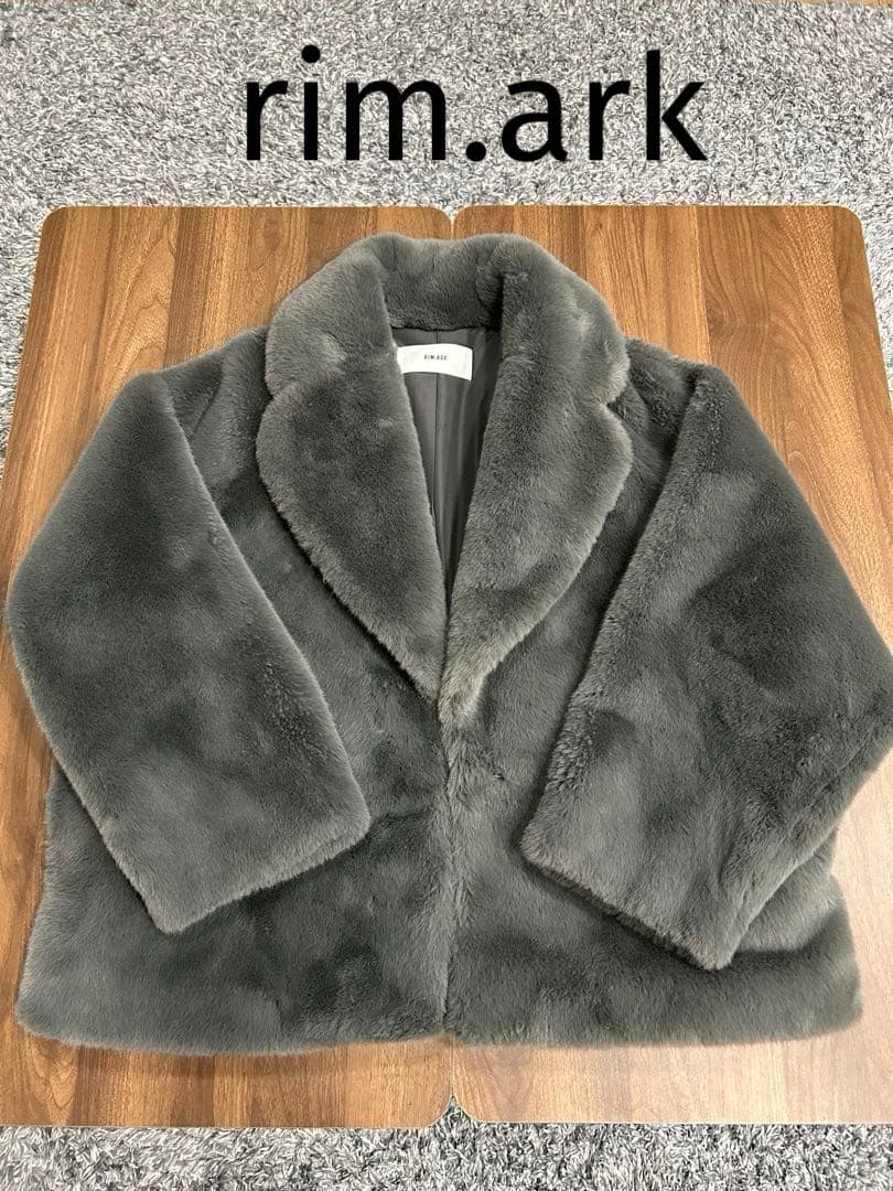 極美品⭐︎RIM.ARK ドルマンフェイクファーコート FREE グレー