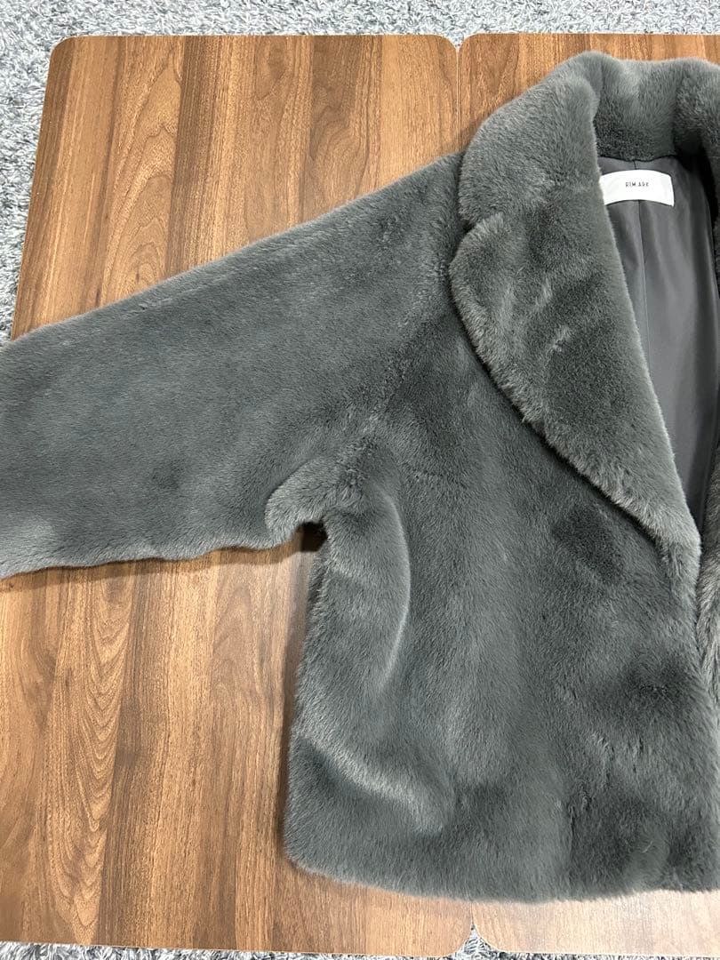 極美品⭐︎RIM.ARK ドルマンフェイクファーコート FREE グレー