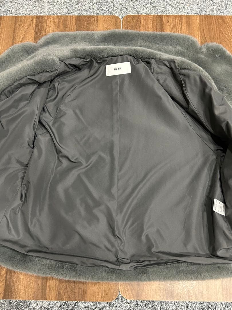 極美品⭐︎RIM.ARK ドルマンフェイクファーコート FREE グレー