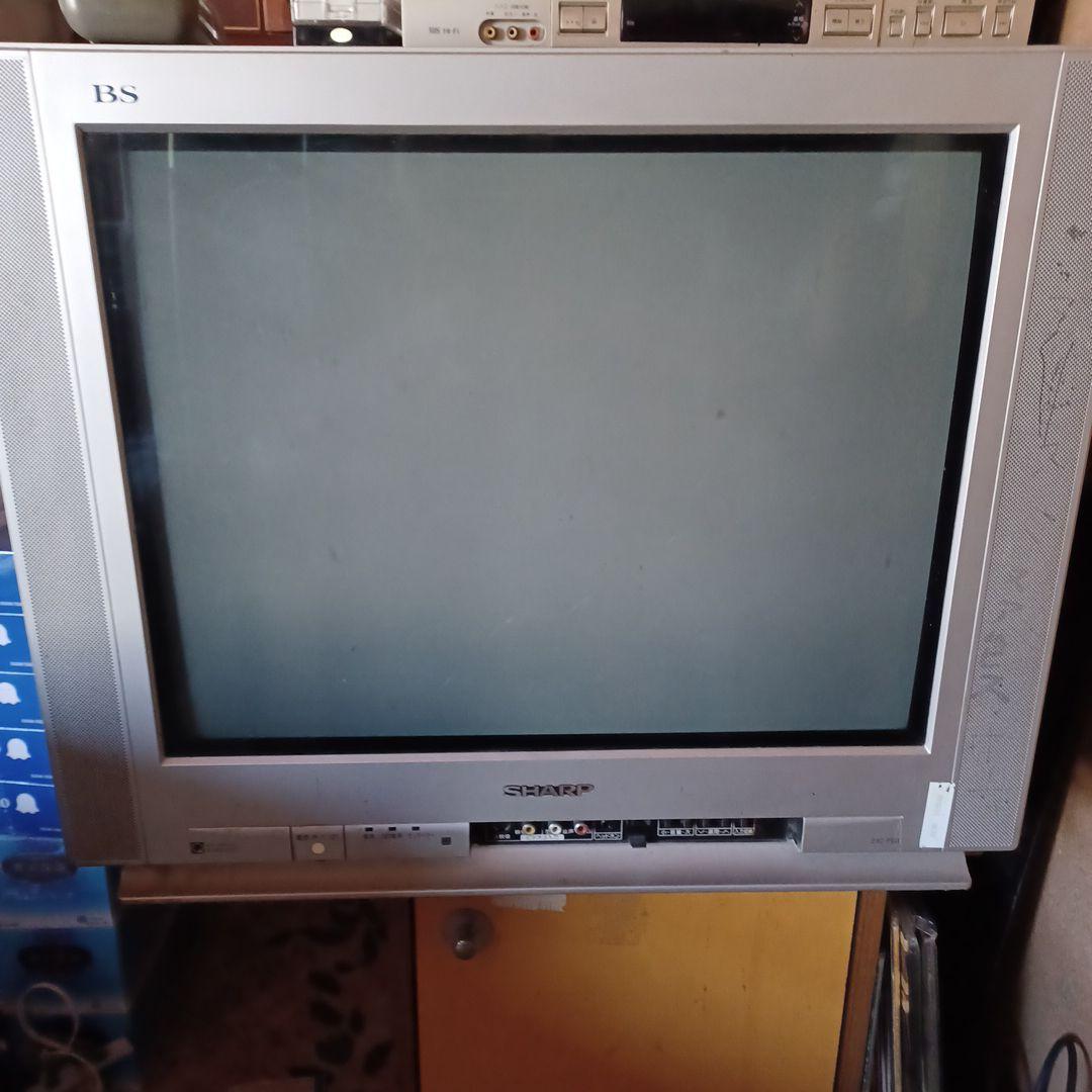 SHARP ブラウン管テレビ21型BS内臓 AV端子付