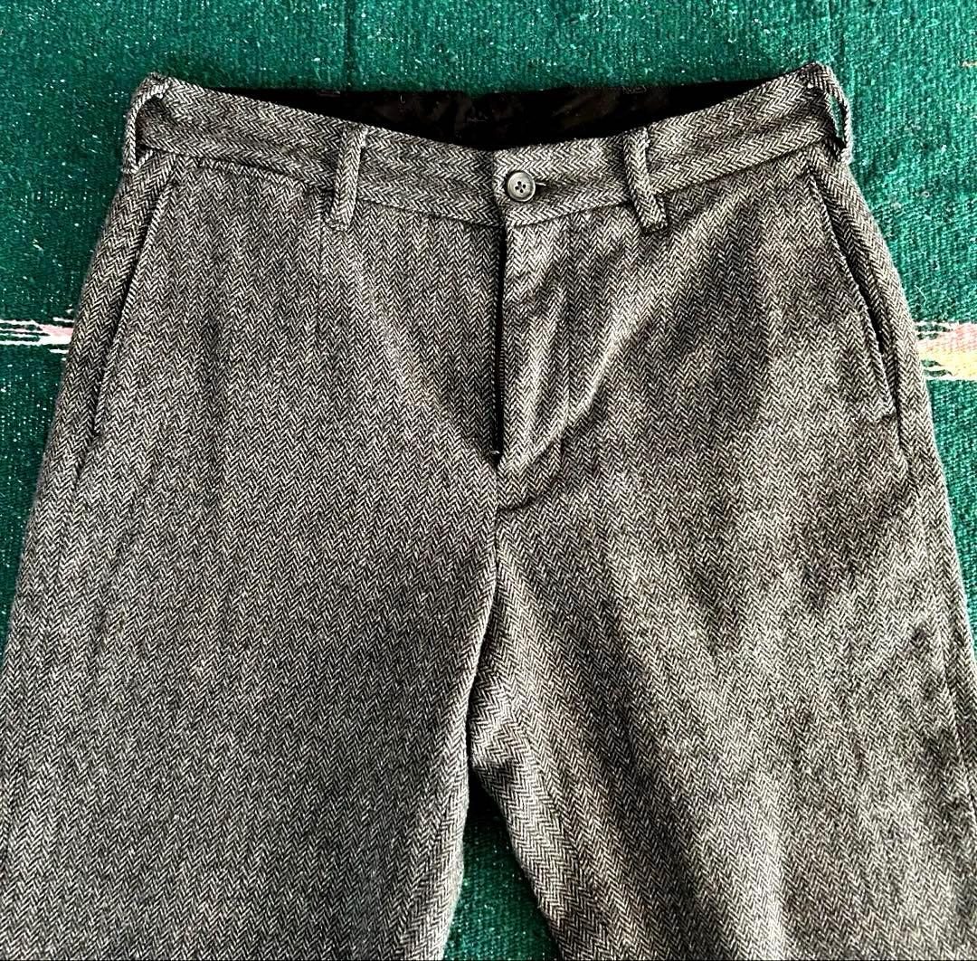 engineered garments ウール混パンツ　ヘリンボーン　グレー　M