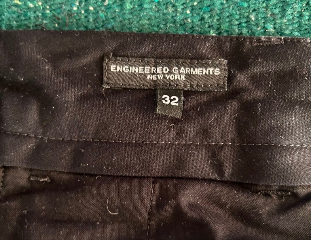 engineered garments ウール混パンツ　ヘリンボーン　グレー　M