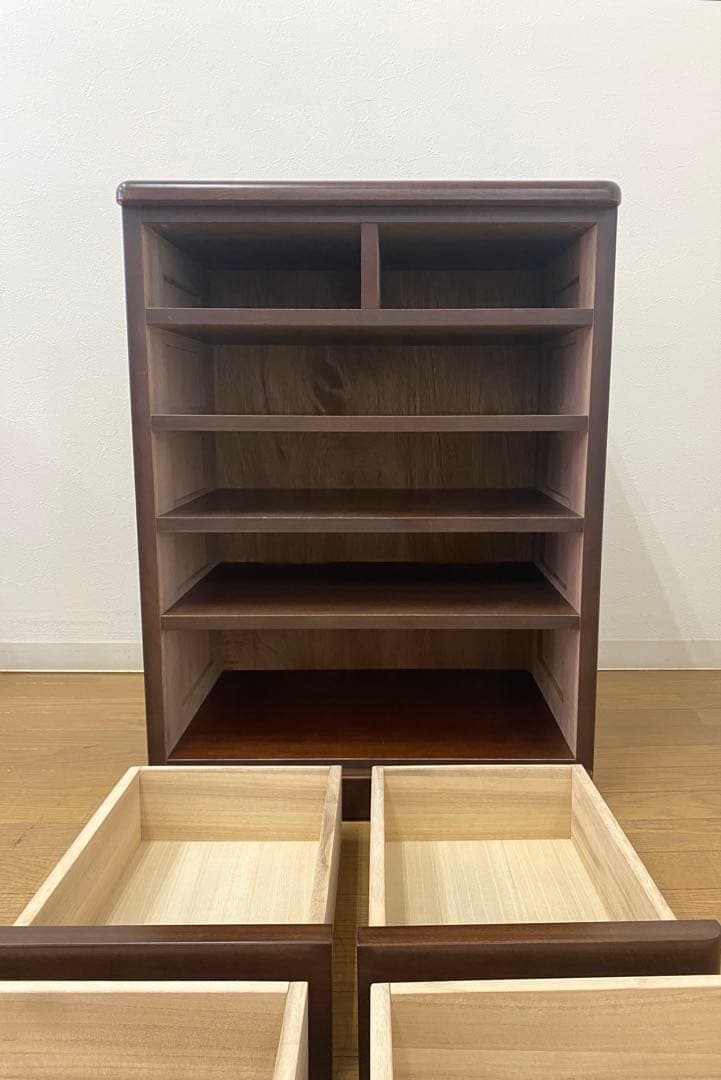 橋詰家具 民芸 木製 チェスト 箪笥 リビング 収納 整理 引出し6杯 シンプル