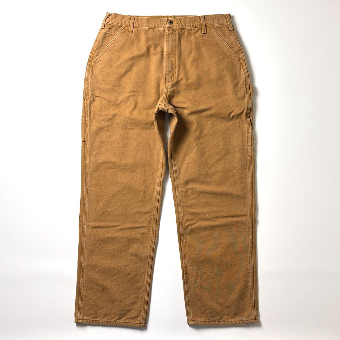 カーハート ペインターパンツ ブラウン W38 L32 ネルライナー