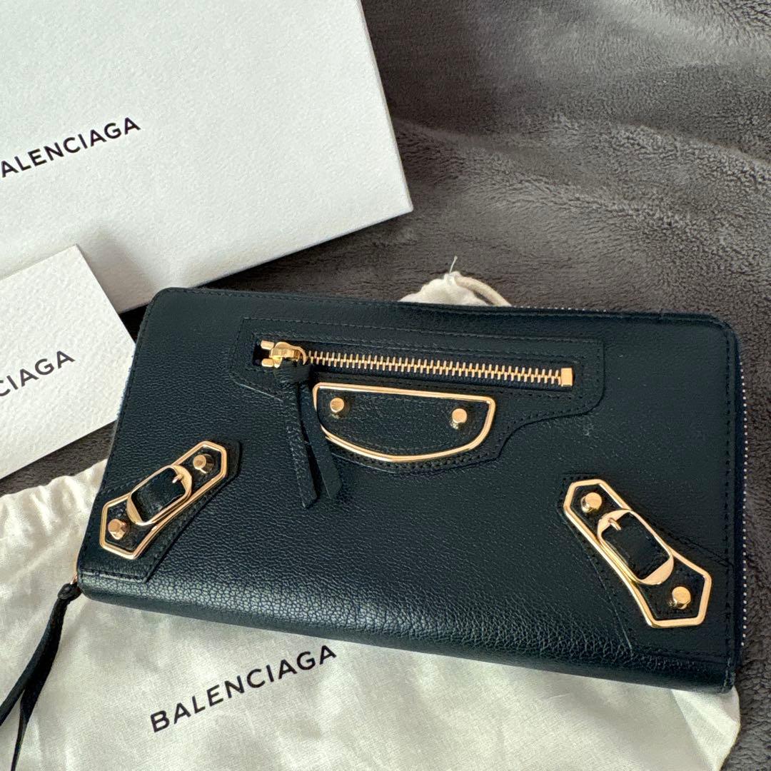 BALENCIAGA 長財布 ネイビー