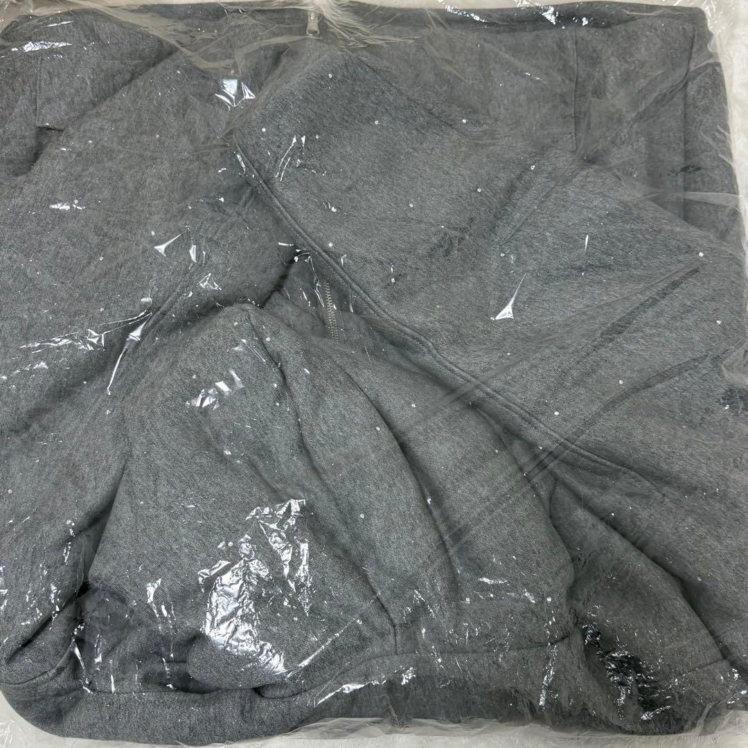 トップス andwang kirakira 2way fur zip up gray