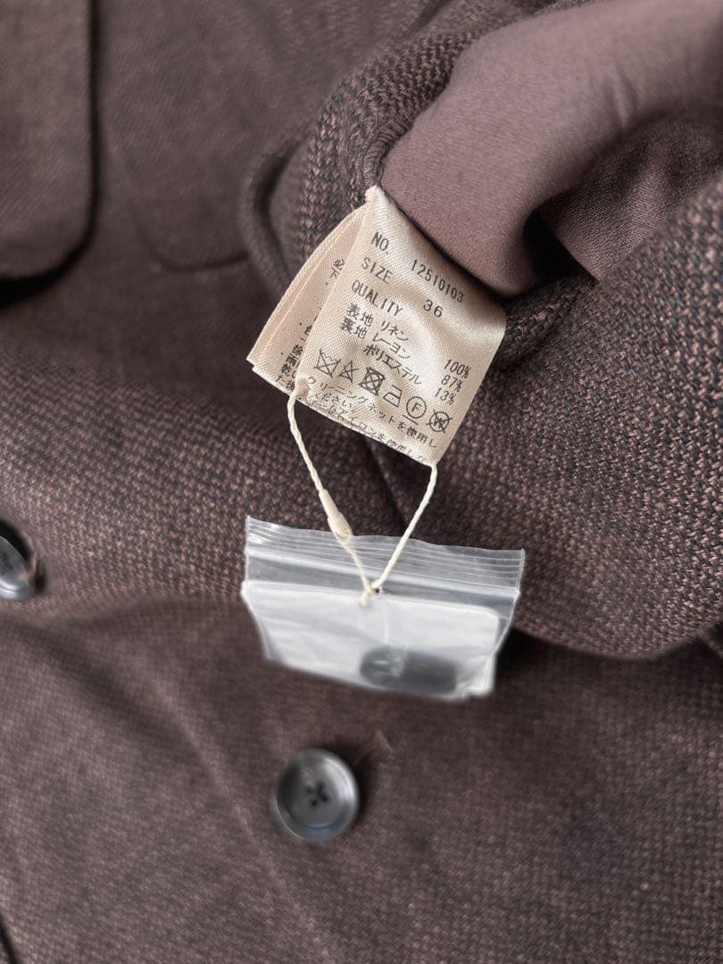 todayful Boyfriend Linen Jacket チョコ 36