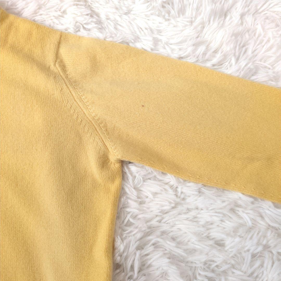 バランタイン カーディガン カシミヤ 100% 金ボタン スコットランド製 黄色