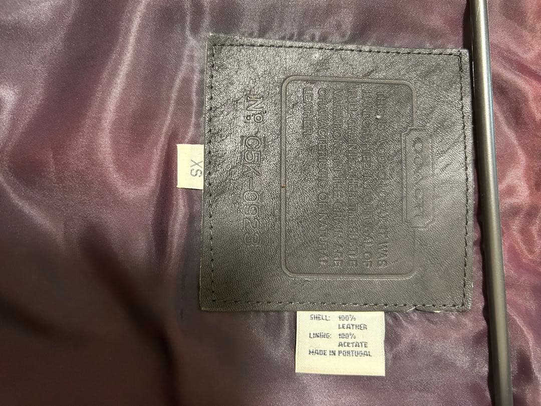 coach 黒 レザー ジャケット XSサイズ