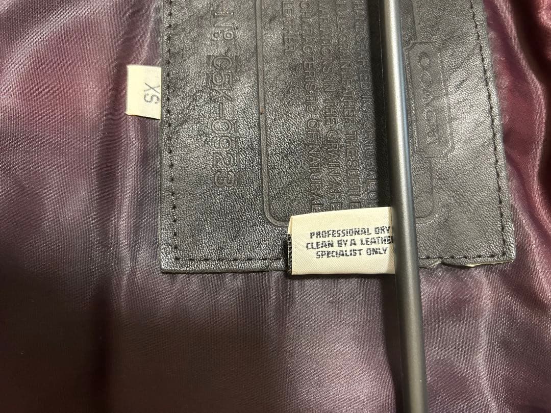 coach 黒 レザー ジャケット XSサイズ