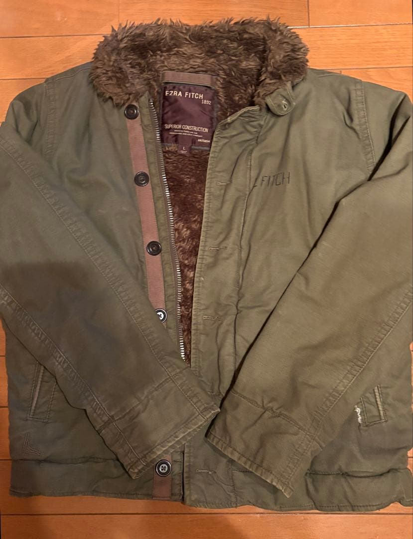 希少　アバクロEZRA FITCH ヴィンテージミリタリーファージャケット L