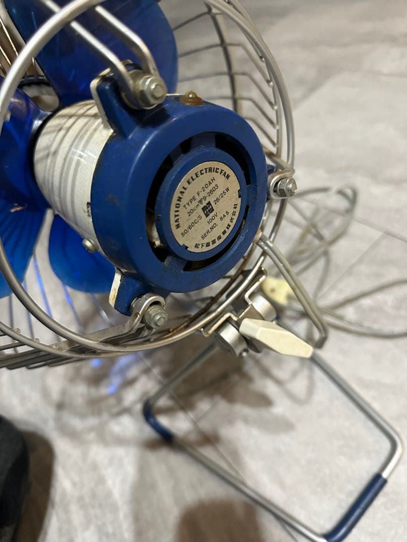 ナショナル　新品タグ付き　扇風機　20cmペットファン 昭和レトロ希少ビンテージ