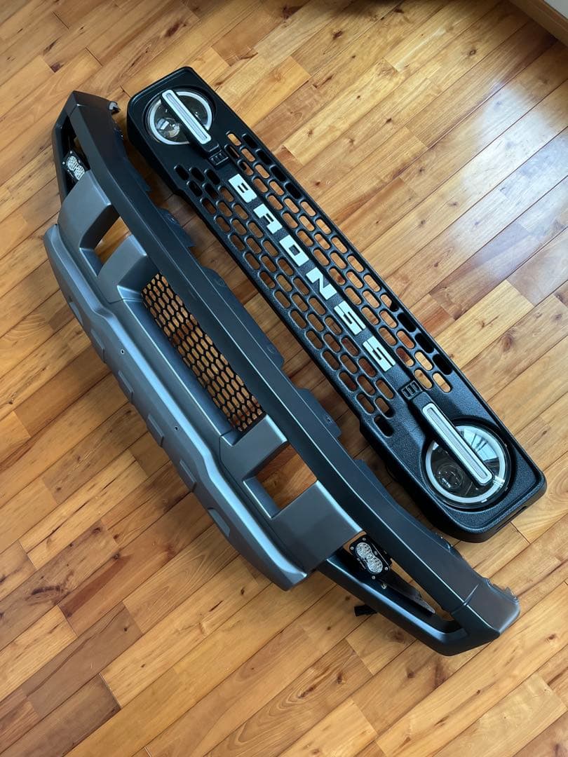 ジムニーjb74、グリルBRON55ライト＋バンパー＋フック＋フォグのフルセット