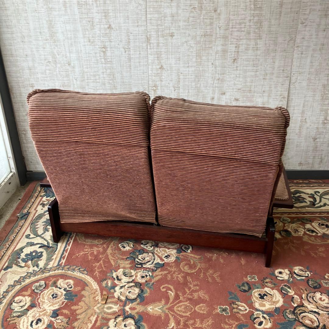 北欧レトロ グリーンジョイ 二人掛けリクライニングソファー ラウンジチェア