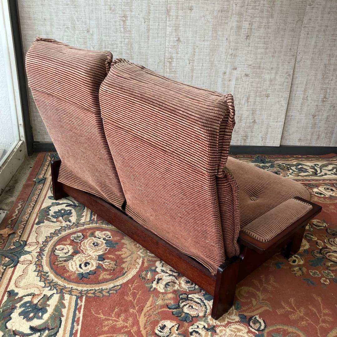 北欧レトロ グリーンジョイ 二人掛けリクライニングソファー ラウンジチェア