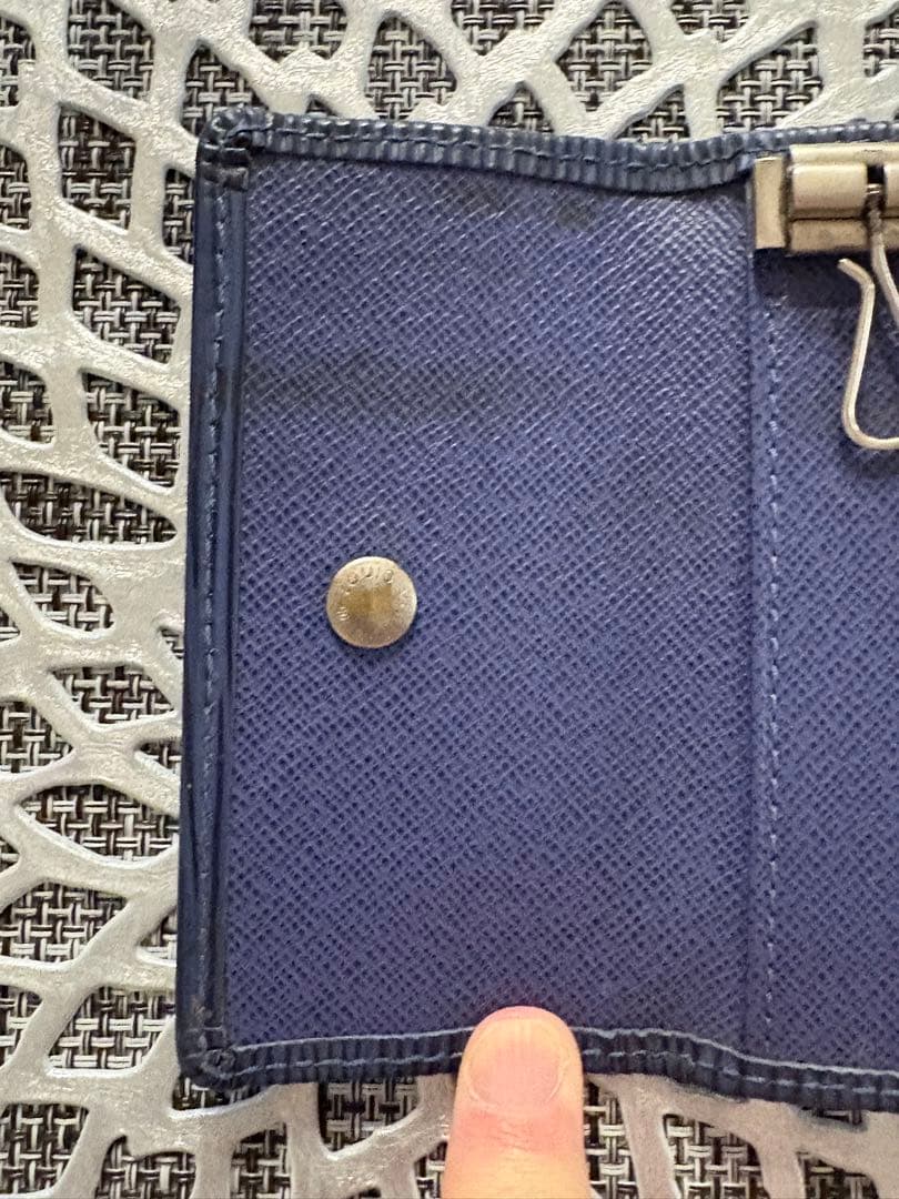【良品】ルイヴィトン　ミュルティクレ　キーケース　6連　本革レザー　ブルー