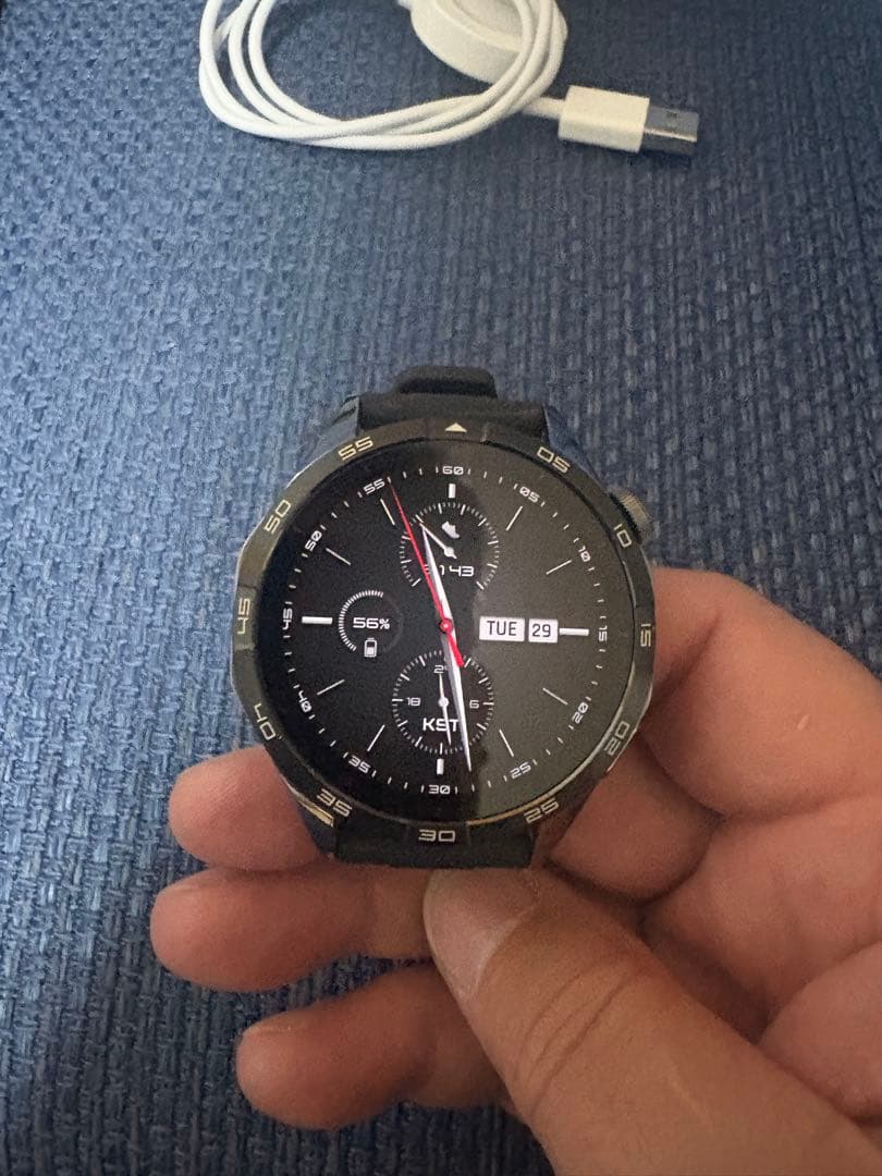 中古美品　HUAWEI GT4ブラック 46mm ゴルフナビ 等にも使用可
