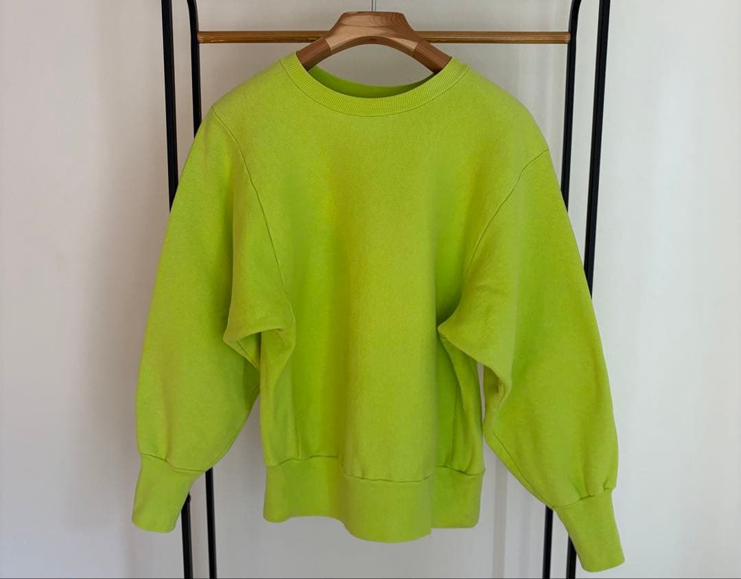 90's champion reverse weave 内縫い ネオングリーン