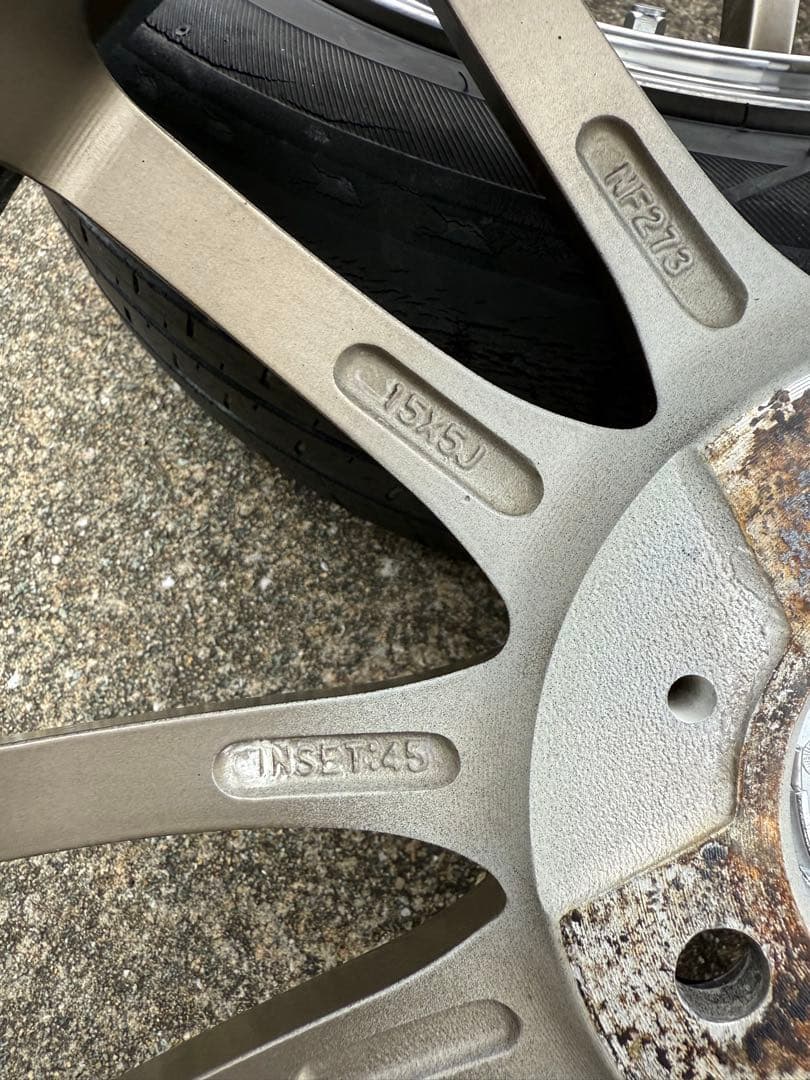 S-HOLD 15インチ ×5J +45 4穴 PCD100 アルミホイール4本