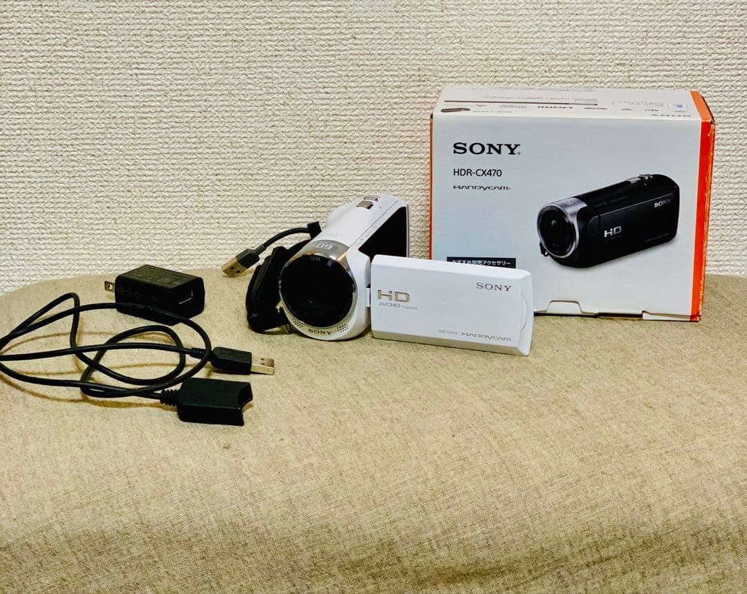 SONY HDR-CX470 ホワイト ビデオカメラ