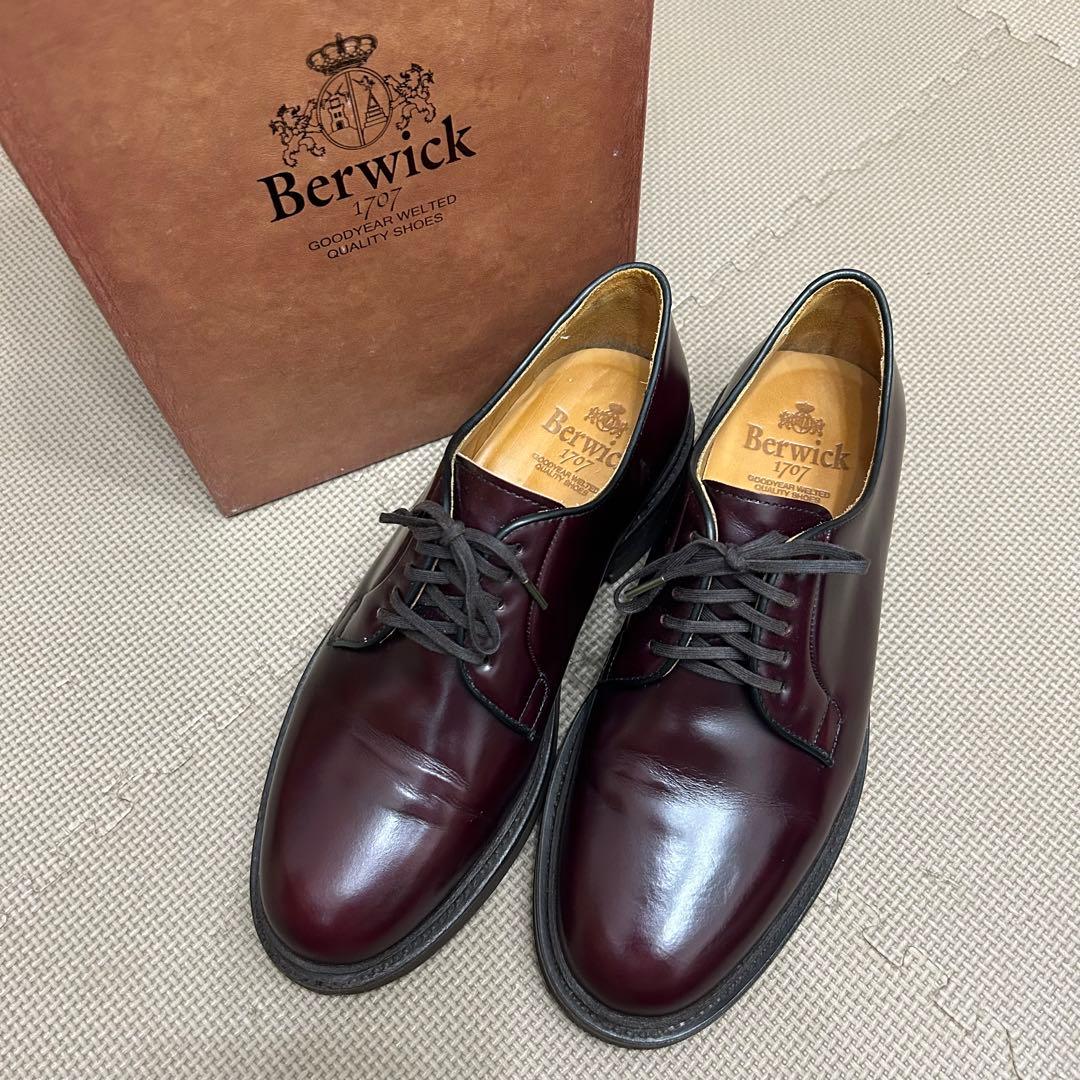 Berwick プレーントゥシューズ 4406ROVI バーガンディ UK6.5