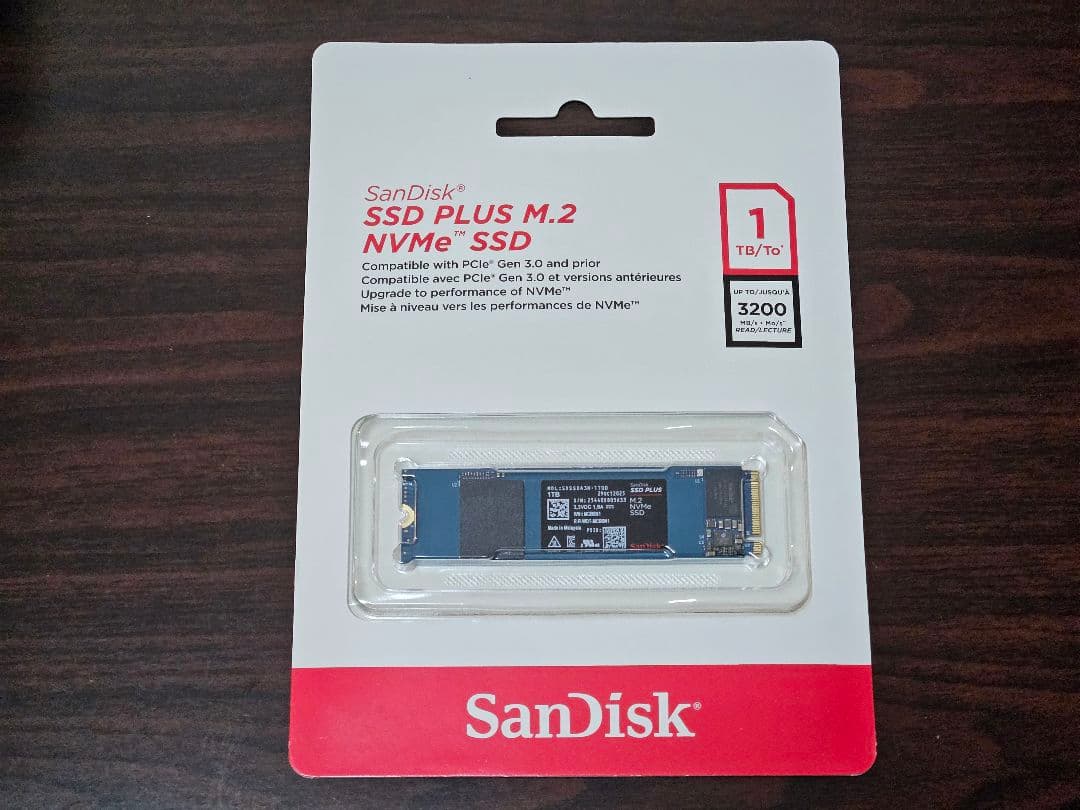 新品 SanDisk SSD PLUS M.2 NVMe SSD 1TB